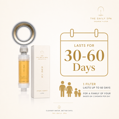 One filter lasts 30 to 60 days for a family of four