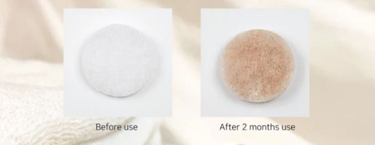 Sediment pad before use and after two months of showers